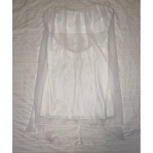 White strapless mini dress